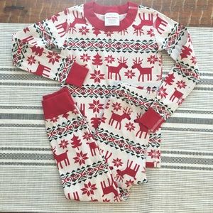 Hanna Andersson Dear Deer Holiday Pajamas Sz 5
